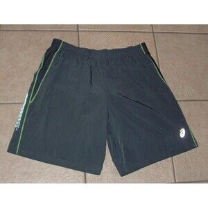 Boys Sz XL Dark Gray Elastic Waist Athletic Built In Briefs Shorts ASICS